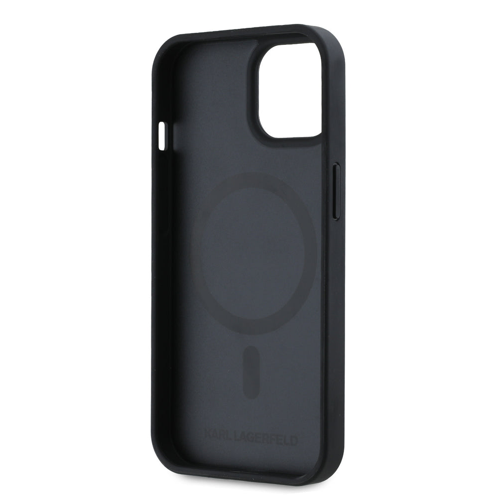 Karl Lagerfeld iPhone 15 Backcover hoesje Magsafe - Karl Heads - Zwart-Hoesjes-Ilumina Benelux