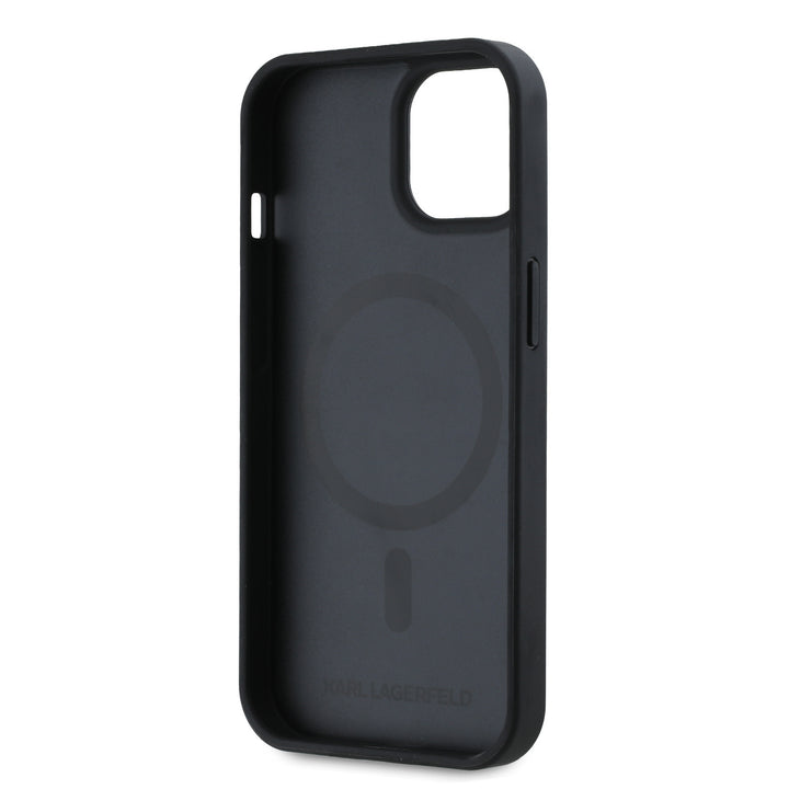 Karl Lagerfeld iPhone 15 Backcover hoesje Magsafe - Karl Heads - Zwart-Hoesjes-Ilumina Benelux