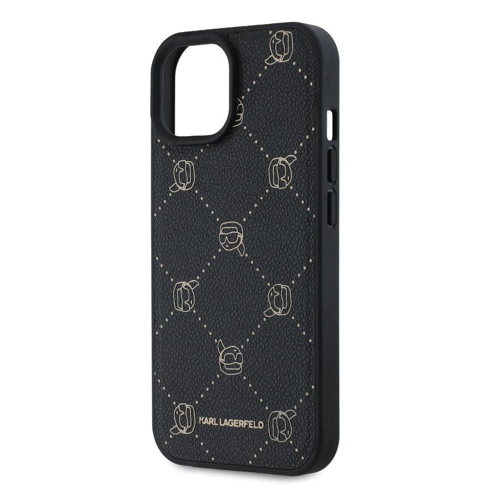 Karl Lagerfeld iPhone 15 Backcover hoesje Magsafe - Karl Heads - Zwart-Hoesjes-Ilumina Benelux