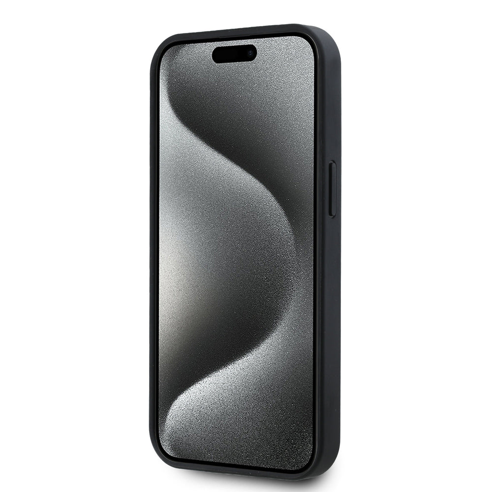 Karl Lagerfeld iPhone 15 Backcover hoesje Magsafe - Karl Heads - Zwart-Hoesjes-Ilumina Benelux