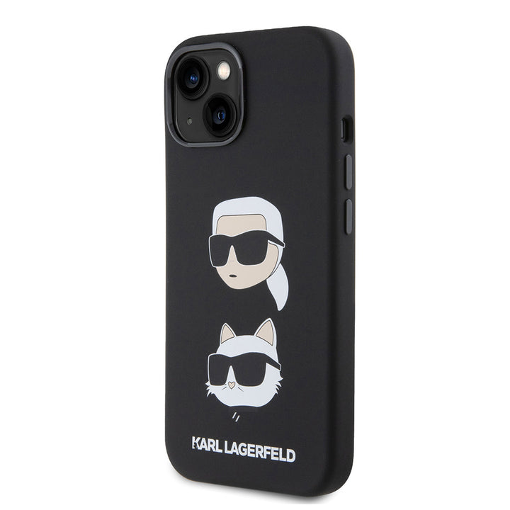 Karl Lagerfeld iPhone 15 Backcover hoesje SILICONE KC - Zwart-Hoesjes-Ilumina Benelux