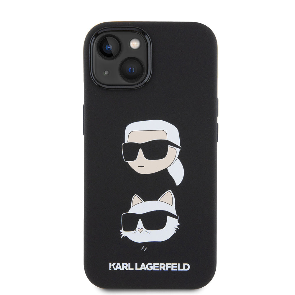 Karl Lagerfeld iPhone 15 Backcover hoesje SILICONE KC - Zwart-Hoesjes-Ilumina Benelux