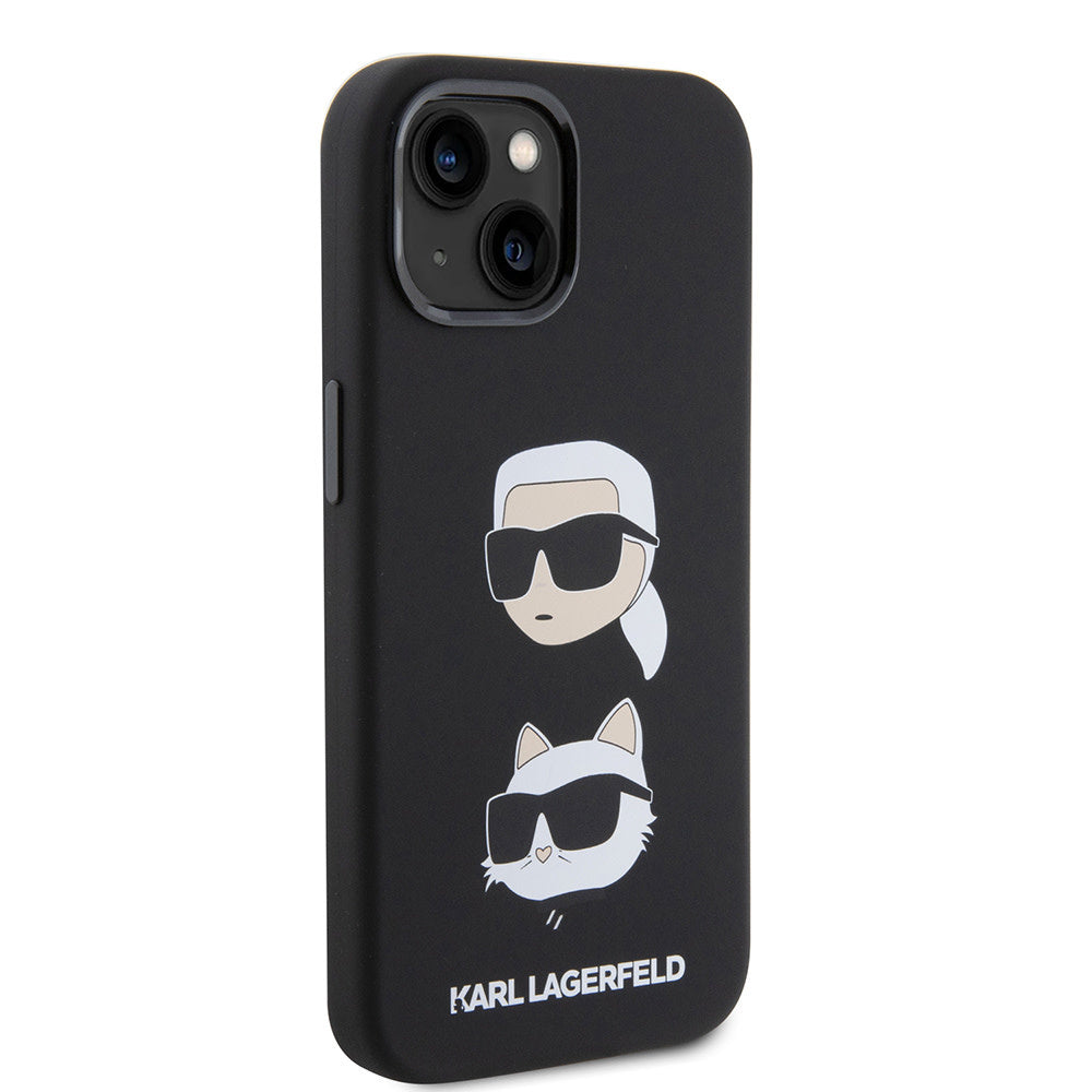 Karl Lagerfeld iPhone 15 Backcover hoesje SILICONE KC - Zwart-Hoesjes-Ilumina Benelux
