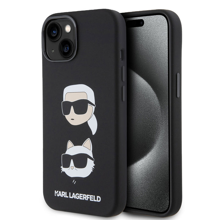 Karl Lagerfeld iPhone 15 Backcover hoesje SILICONE KC - Zwart-Hoesjes-Ilumina Benelux
