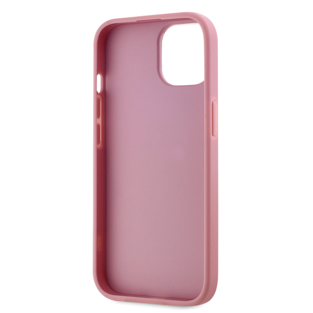 Karl Lagerfeld iPhone 15 Backcover hoesje Wrinkled - Metal signature - Roze-Hoesjes-Ilumina Benelux