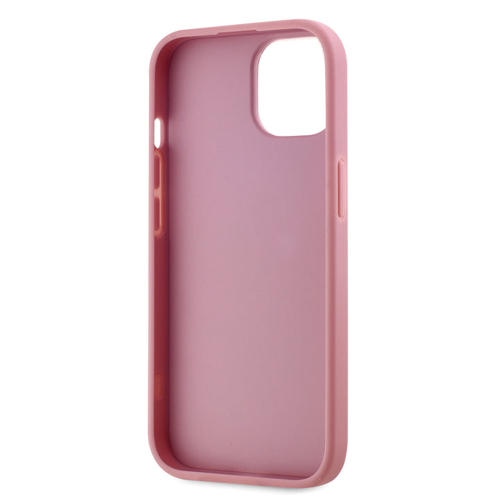 Karl Lagerfeld iPhone 15 Backcover hoesje Wrinkled - Metal signature - Roze-Hoesjes-Ilumina Benelux