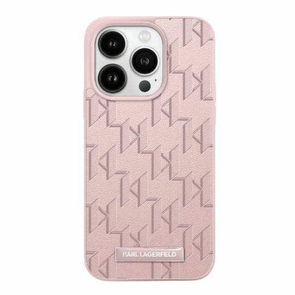 Karl Lagerfeld iPhone 15 Pro Backcover hoesje Magsafe - Hot stamps - Roze-Hoesjes-Ilumina Benelux