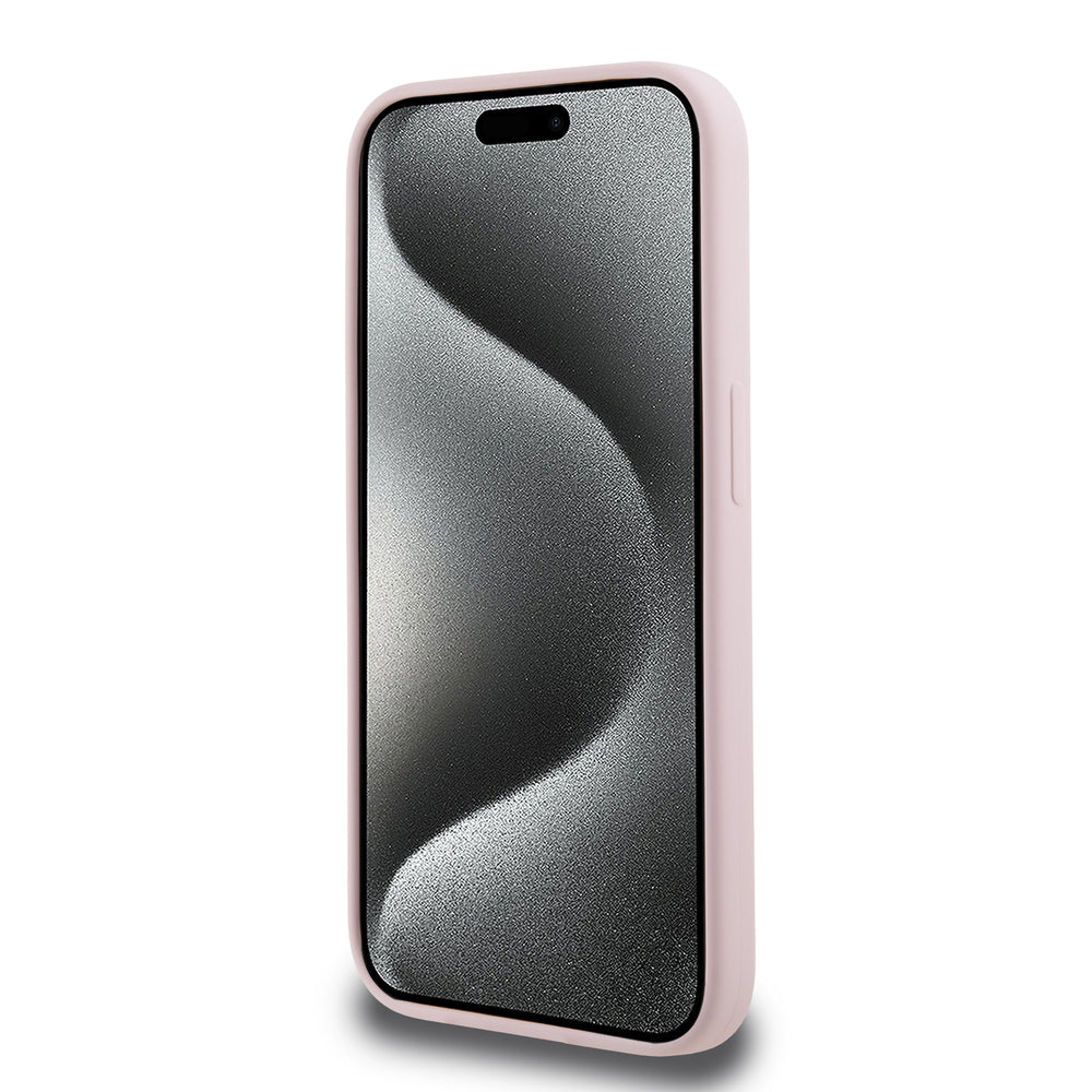 Karl Lagerfeld iPhone 15 Pro Backcover hoesje Magsafe - KC head Ring - Roze-Hoesjes-Ilumina Benelux