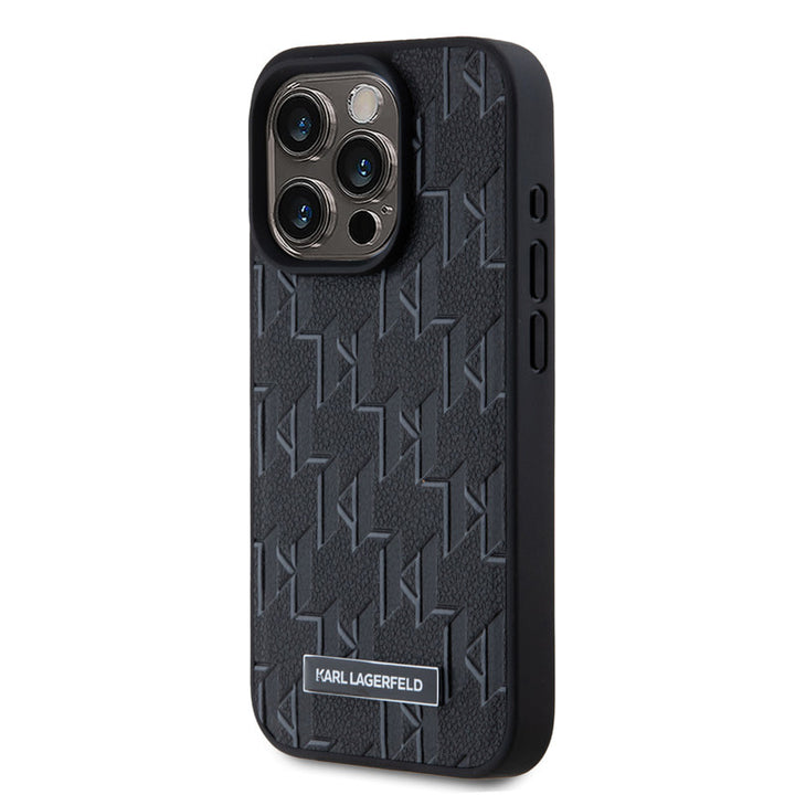 Karl Lagerfeld iPhone 15 Pro Max Backcover hoesje - Magsafe - Hot stamps - Zwart-Hoesjes-Ilumina Benelux