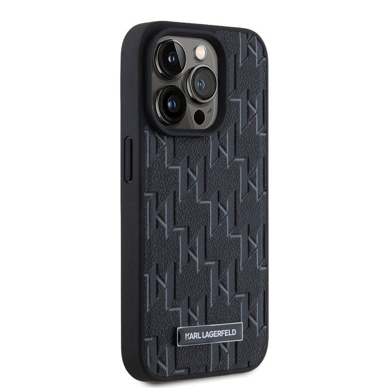 Karl Lagerfeld iPhone 15 Pro Max Backcover hoesje - Magsafe - Hot stamps - Zwart-Hoesjes-Ilumina Benelux
