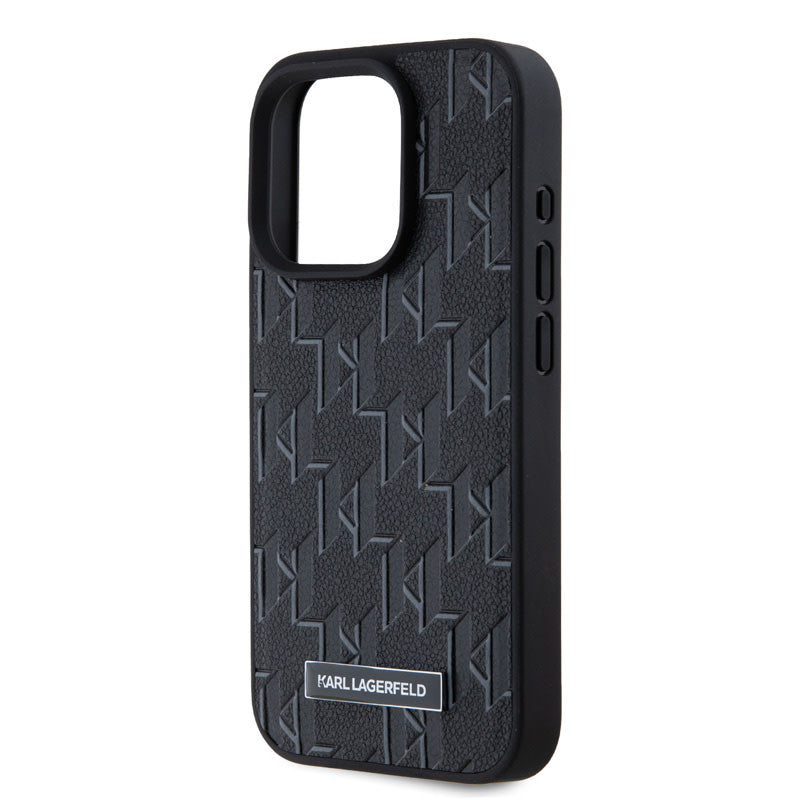 Karl Lagerfeld iPhone 15 Pro Max Backcover hoesje - Magsafe - Hot stamps - Zwart-Hoesjes-Ilumina Benelux