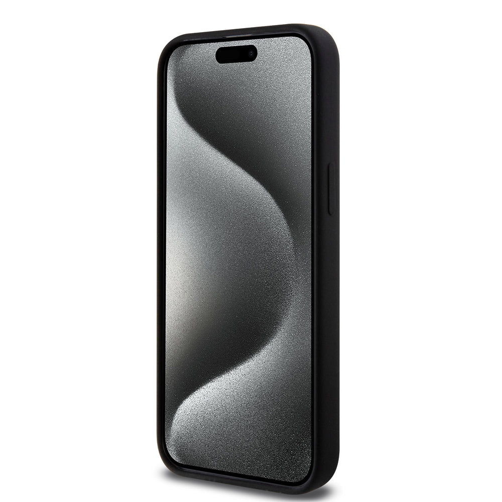 Karl Lagerfeld iPhone 15 Pro Max Backcover hoesje Magsafe - double heads print - Zwart-Hoesjes-Ilumina Benelux