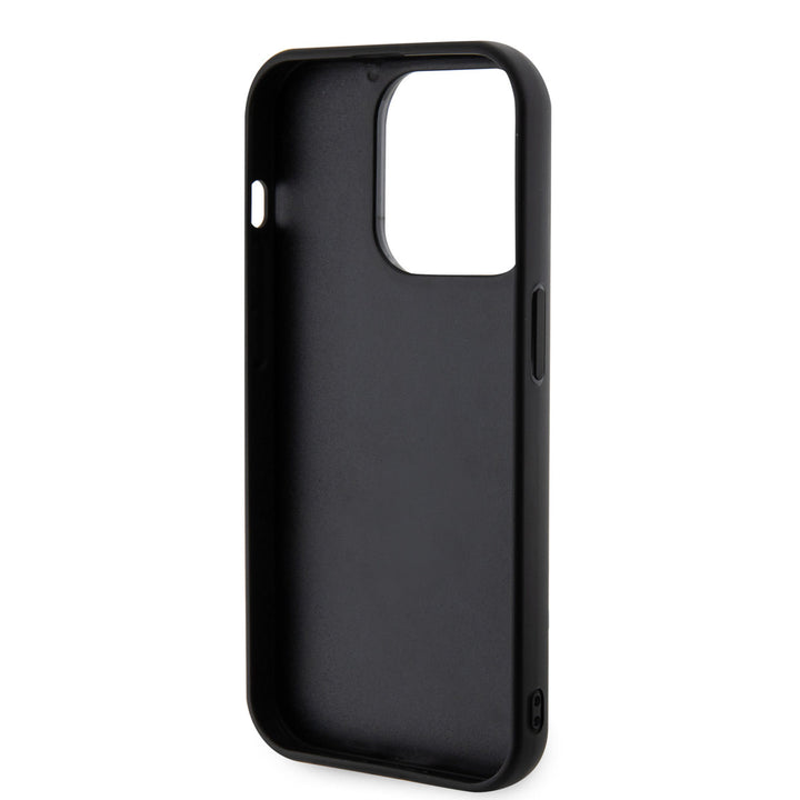 Karl Lagerfeld iPhone 15 Pro Max Hardcase hoesje - 3D Glitter Logo - Zwart-Hoesjes-Ilumina Benelux