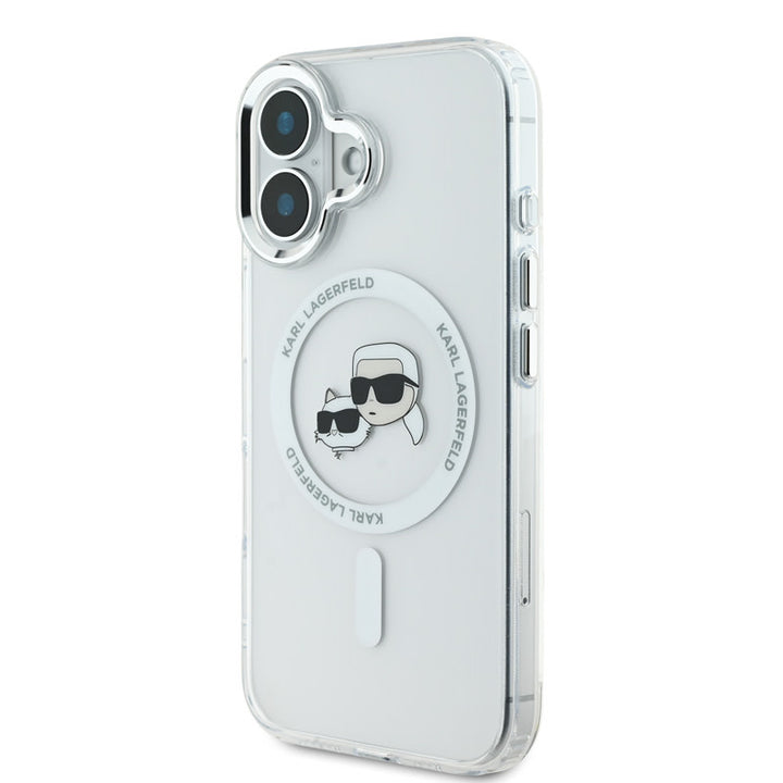 Karl Lagerfeld iPhone 16 Back Cover hoesje Magsafe IML - Wit-Hoesjes-Ilumina Benelux