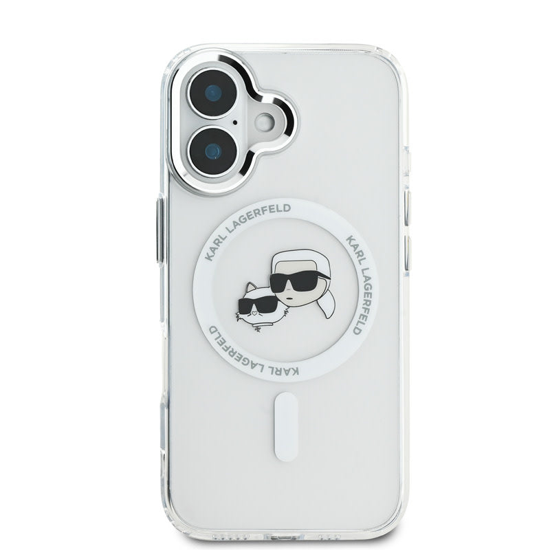 Karl Lagerfeld iPhone 16 Back Cover hoesje Magsafe IML - Wit-Hoesjes-Ilumina Benelux