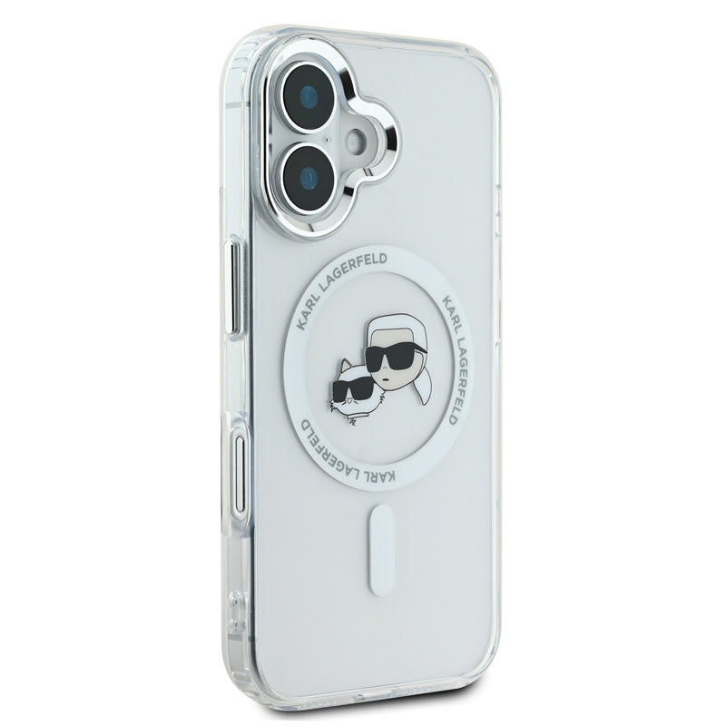 Karl Lagerfeld iPhone 16 Back Cover hoesje Magsafe IML - Wit-Hoesjes-Ilumina Benelux