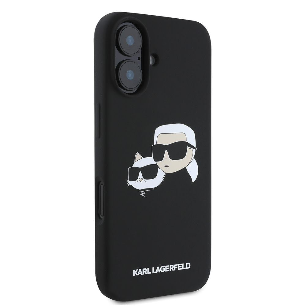 Karl Lagerfeld iPhone 16 Backcover hoesje Magsafe SIL double - Zwart-Hoesjes-Ilumina Benelux