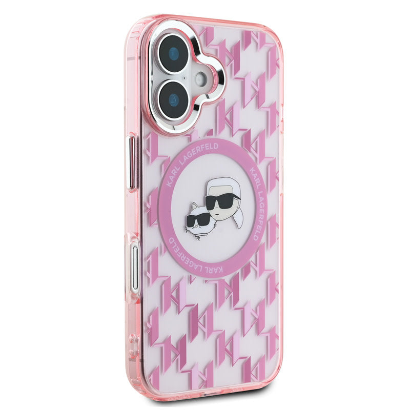 Karl Lagerfeld iPhone 16 Backcover hoesje - Magsafe SILICONE kc - Pink-Hoesjes-Ilumina Benelux