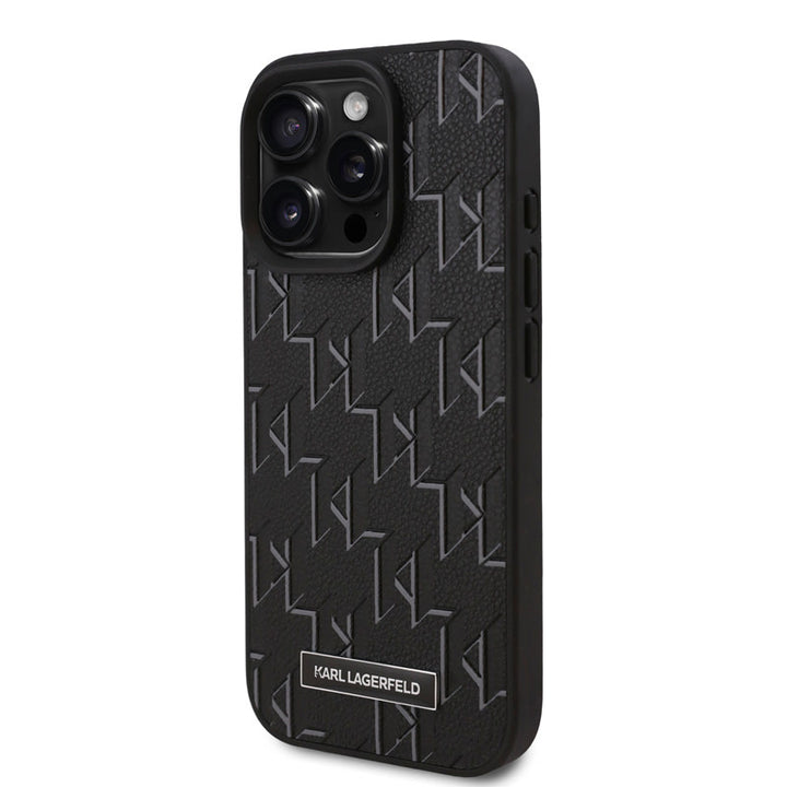 Karl Lagerfeld iPhone 16 Pro Backcover hoesje - Magsafe hot stamp - Zwart-Hoesjes-Ilumina Benelux