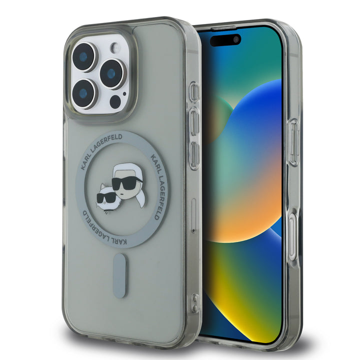 Karl Lagerfeld iPhone 16 Pro Max Backcover hoesje Magsafe IML metal-Hoesjes-Ilumina Benelux