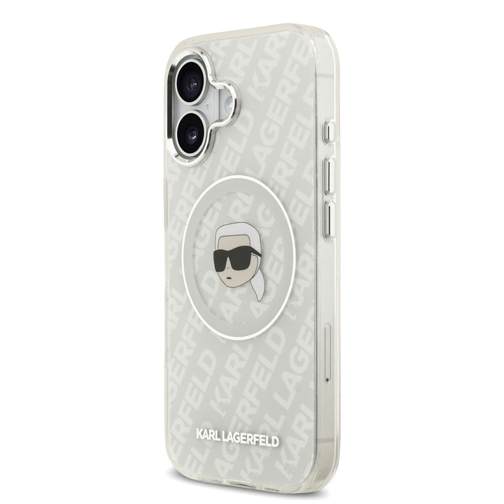 Karl Lagerfeld iPhone 17 Backcover hoesje - MagSafe - IML Karl Head Logo - Grijs-Hoesjes-Ilumina Benelux