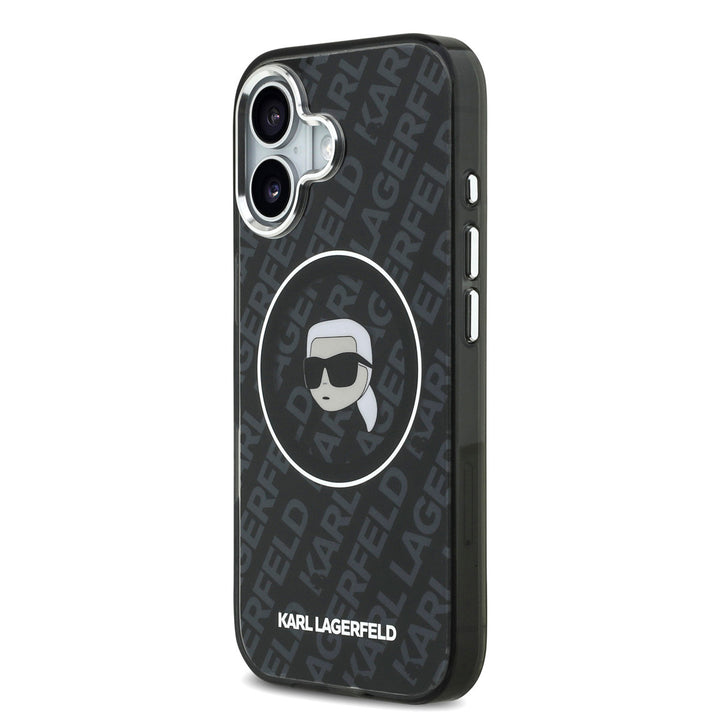 Karl Lagerfeld iPhone 17 Backcover hoesje - MagSafe - IML Karl Head Logo - Zwart-Hoesjes-Ilumina Benelux