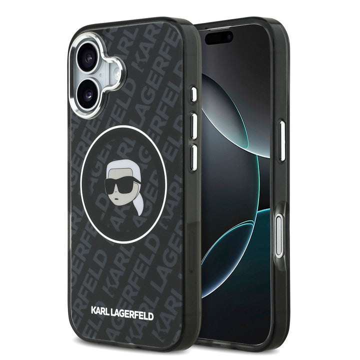 Karl Lagerfeld iPhone 17 Backcover hoesje - MagSafe - IML Karl Head Logo - Zwart-Hoesjes-Ilumina Benelux