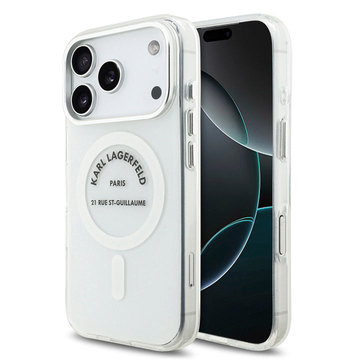 Karl Lagerfeld iPhone 17 Pro Backcover hoesje - Magsafe IML - RSG Logo - Transparant-Hoesjes-Ilumina Benelux