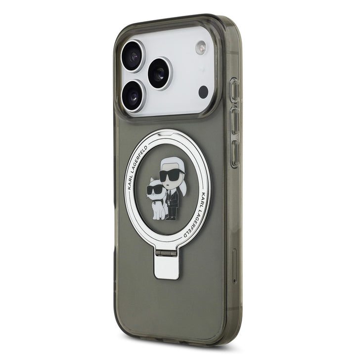 Karl Lagerfeld iPhone 17 Pro Backcover hoesje - Magsafe with Ringstand - K&C - Zwart-Hoesjes-Ilumina Benelux
