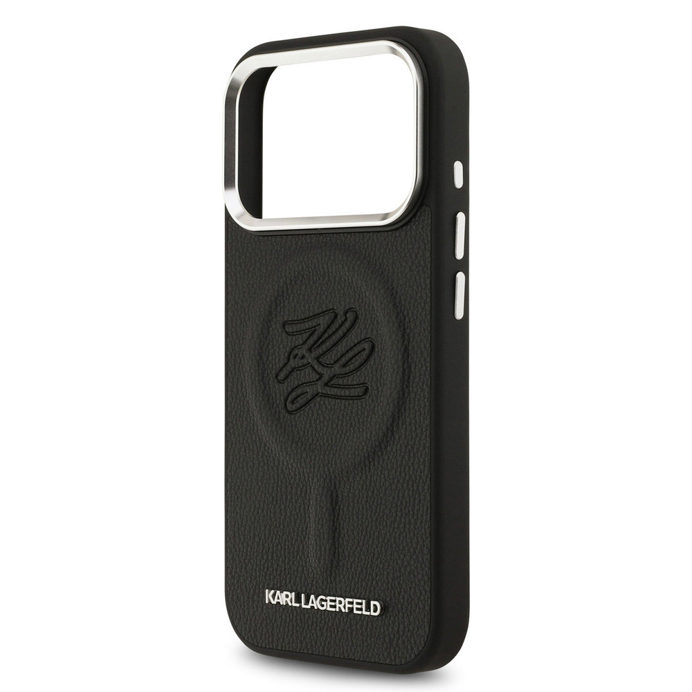 Karl Lagerfeld iPhone 17 Pro Max Backcover hoesje - MagSafe - Initials - Zwart-Hoesjes-Ilumina Benelux