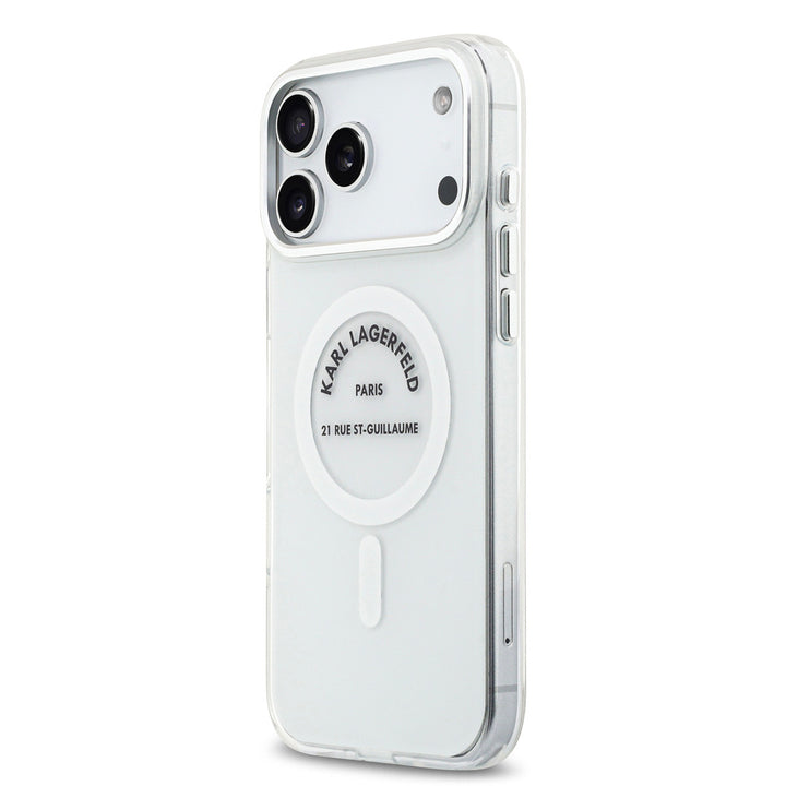 Karl Lagerfeld iPhone 17 Pro Max Backcover hoesje - Magsafe IML - RSG Logo - Transparant-Hoesjes-Ilumina Benelux