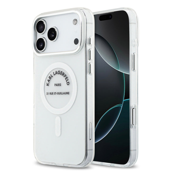 Karl Lagerfeld iPhone 17 Pro Max Backcover hoesje - Magsafe IML - RSG Logo - Transparant-Hoesjes-Ilumina Benelux
