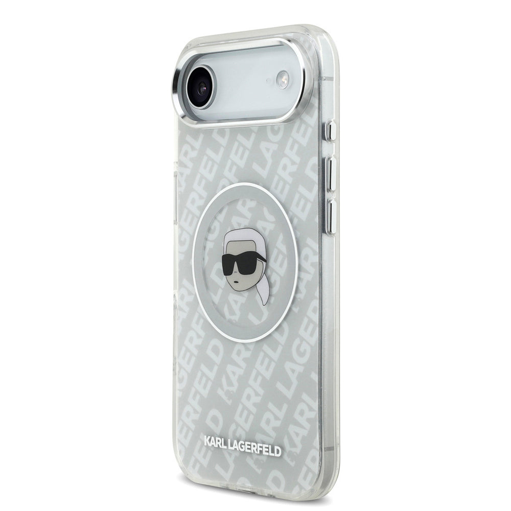 Karl Lagerfeld iPhone Air Backcover hoesje - MagSafe - IML Karl Head Logo - Grijs-Hoesjes-Ilumina Benelux