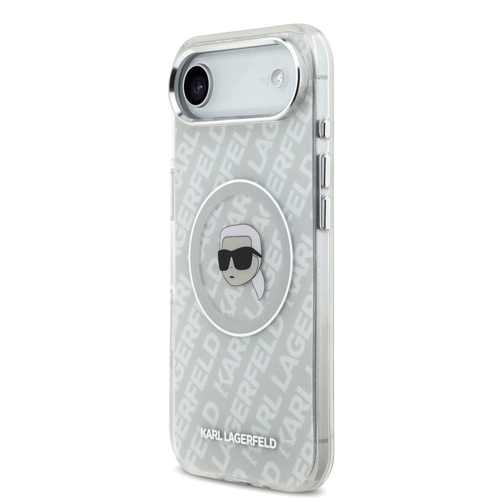 Karl Lagerfeld iPhone Air Backcover hoesje - MagSafe - IML Karl Head Logo - Grijs-Hoesjes-Ilumina Benelux