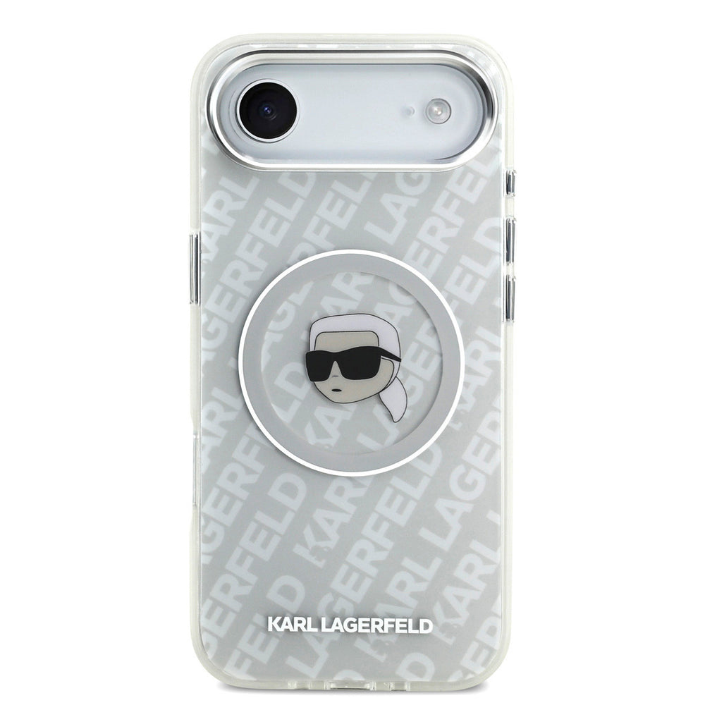Karl Lagerfeld iPhone Air Backcover hoesje - MagSafe - IML Karl Head Logo - Grijs-Hoesjes-Ilumina Benelux