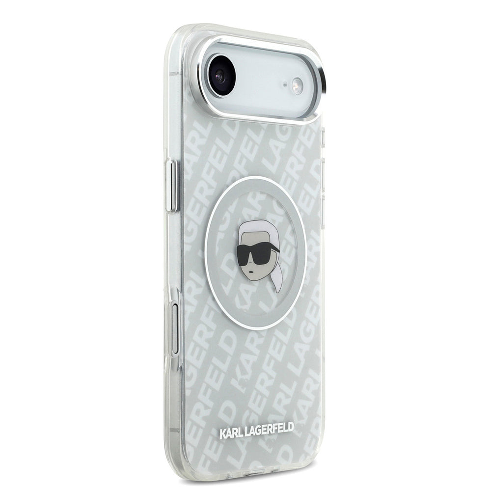 Karl Lagerfeld iPhone Air Backcover hoesje - MagSafe - IML Karl Head Logo - Grijs-Hoesjes-Ilumina Benelux