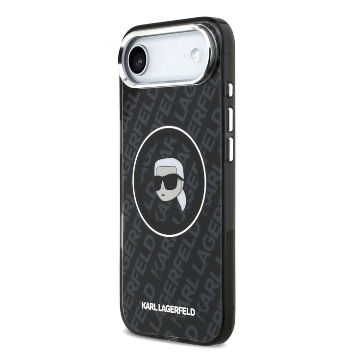 Karl Lagerfeld iPhone Air Backcover hoesje - MagSafe - IML Karl Head Logo - Zwart-Hoesjes-Ilumina Benelux