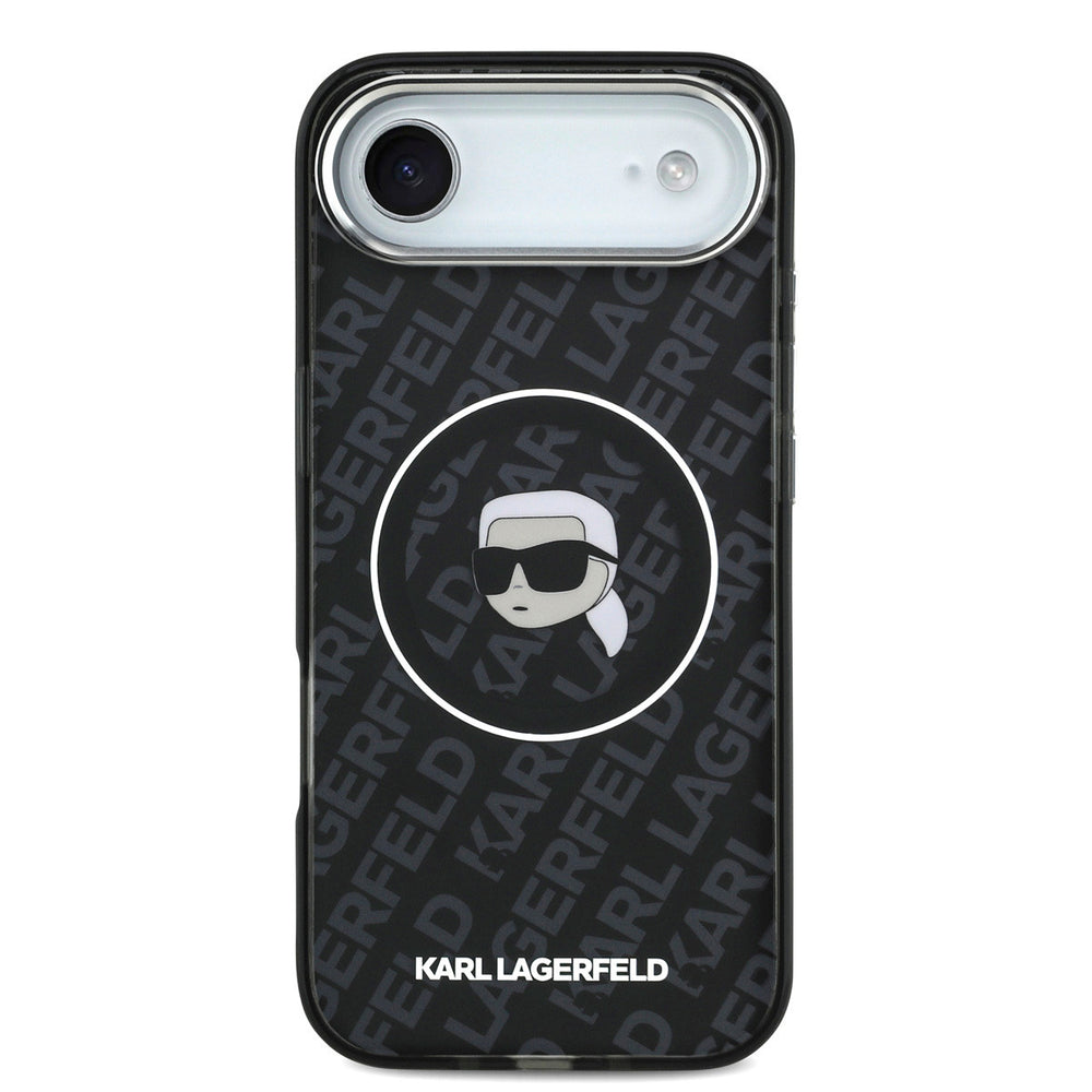 Karl Lagerfeld iPhone Air Backcover hoesje - MagSafe - IML Karl Head Logo - Zwart-Hoesjes-Ilumina Benelux