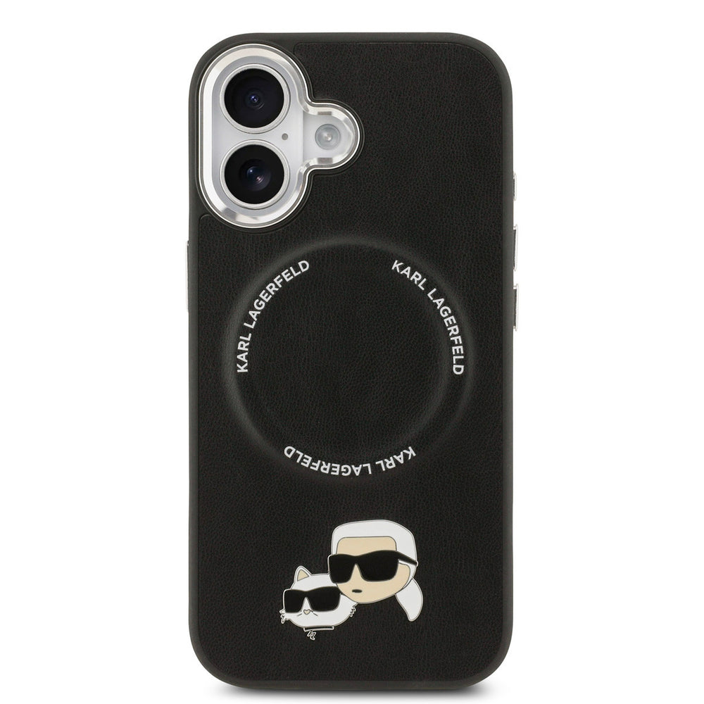 Karl lagerfeld iPhone 17 Backcover - MagSafe - K&C Pins - Zwart-Hoesjes-Ilumina Benelux