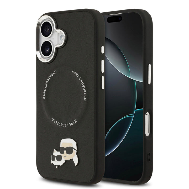 Karl lagerfeld iPhone 17 Backcover - MagSafe - K&C Pins - Zwart-Hoesjes-Ilumina Benelux