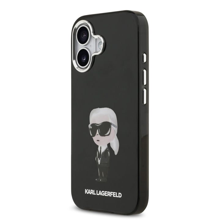 Karl lagerfeld iPhone 17 Backcover hoesje - MagSafe - IML Aquarelle - Zwart-Hoesjes-Ilumina Benelux