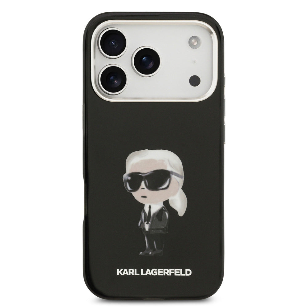 Karl lagerfeld iPhone 17 Pro Backcover hoesje - MagSafe - IML Aquarelle - Zwart-Hoesjes-Ilumina Benelux