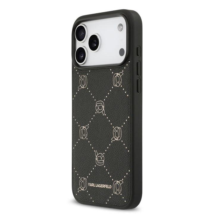 Karl lagerfeld iPhone 17 Pro Backcover hoesje - MagSafe - Karl Heads - Zwart-Hoesjes-Ilumina Benelux