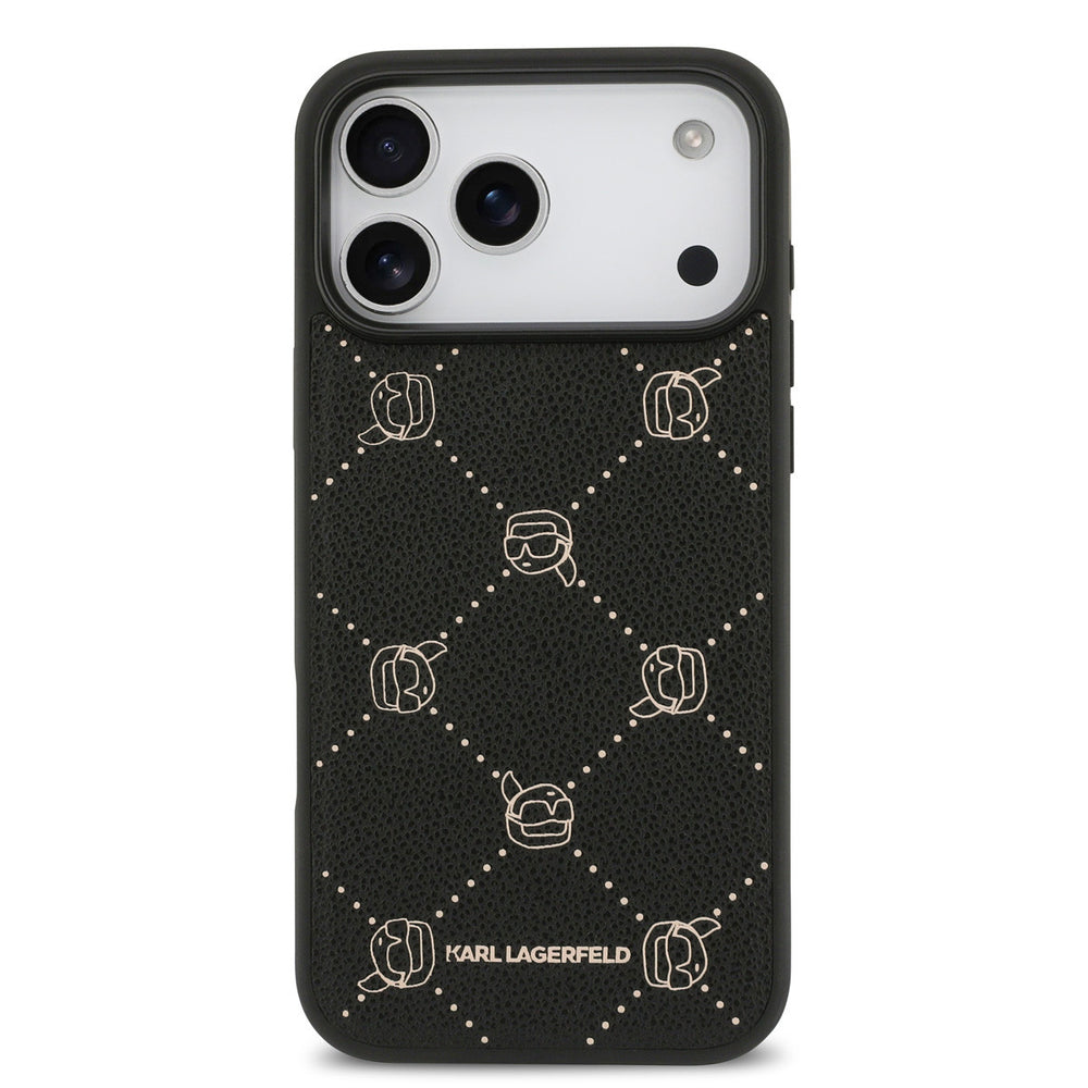 Karl lagerfeld iPhone 17 Pro Backcover hoesje - MagSafe - Karl Heads - Zwart-Hoesjes-Ilumina Benelux