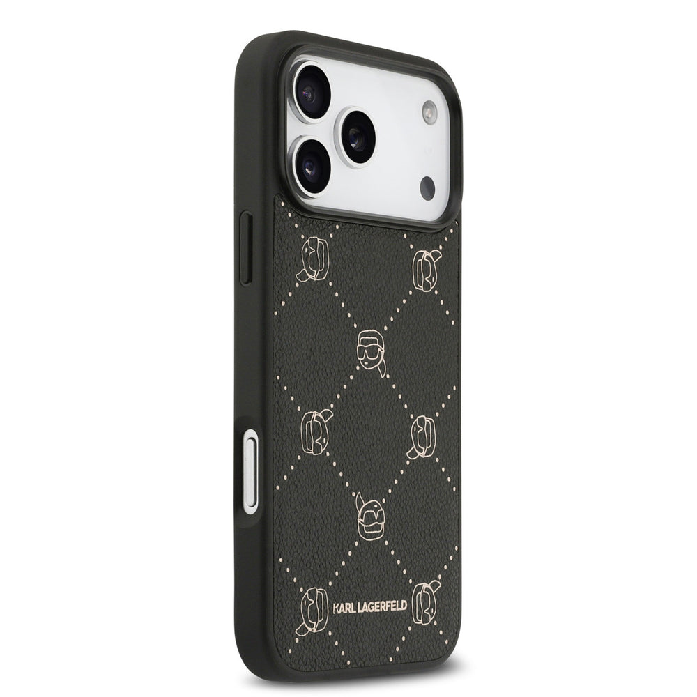 Karl lagerfeld iPhone 17 Pro Backcover hoesje - MagSafe - Karl Heads - Zwart-Hoesjes-Ilumina Benelux