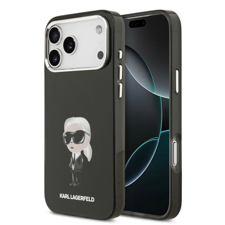Karl lagerfeld iPhone 17 Pro Max Backcover hoesje - MagSafe - IML Aquarelle - Zwart-Hoesjes-Ilumina Benelux