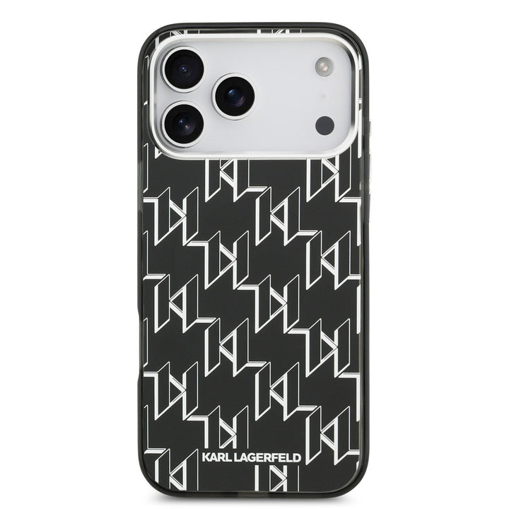 Karl lagerfeld iPhone 17 Pro Max Backcover hoesje - MagSafe - IML metal monogram kc - Zwart-Hoesjes-Ilumina Benelux