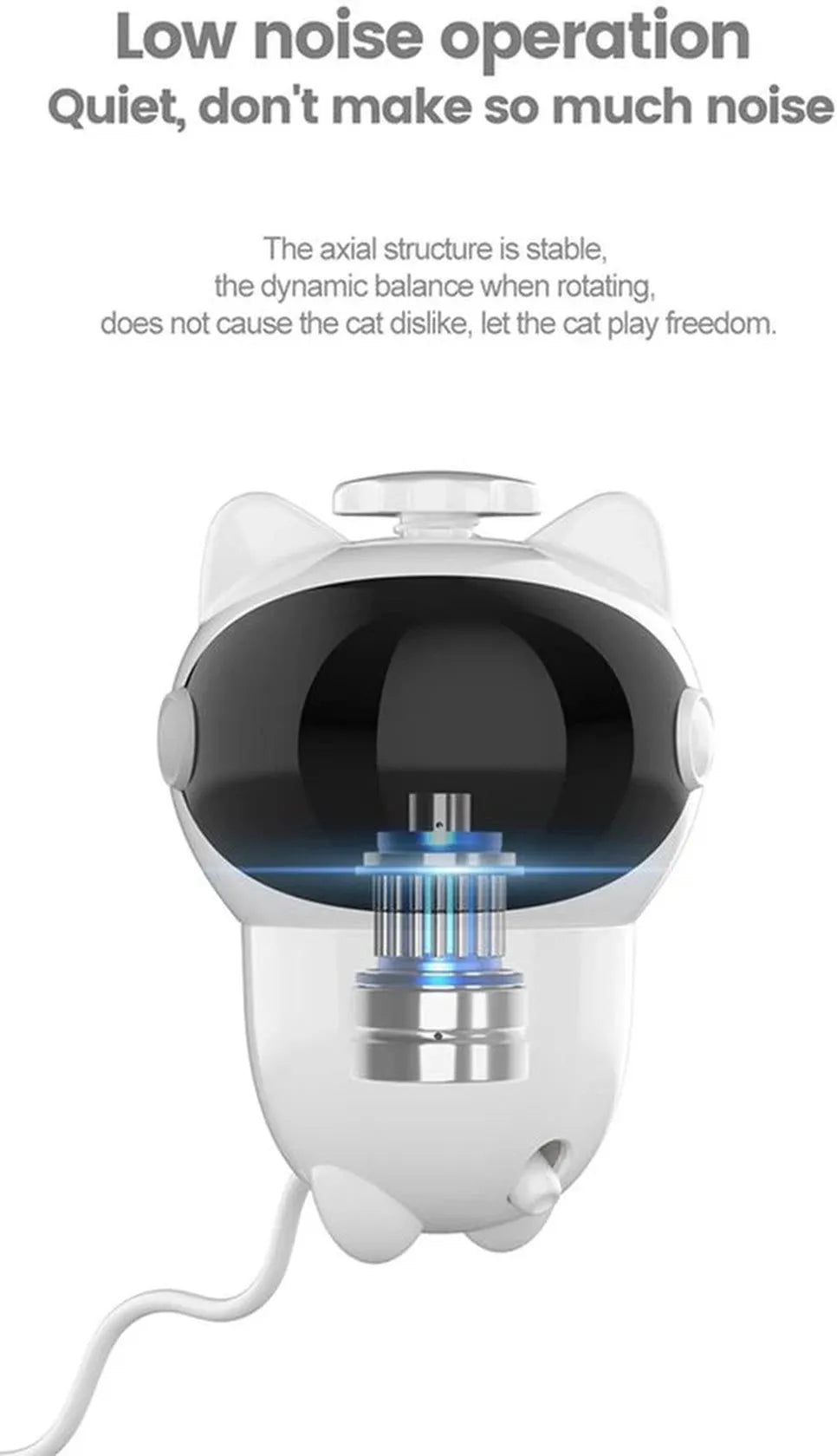 Katten laser speelgoed – Automatisch interactief LED – 360° rotatie – Smart huisdier speeltje – Duurzaam – Wit-Speelgoed voor dieren-Ilumina Benelux