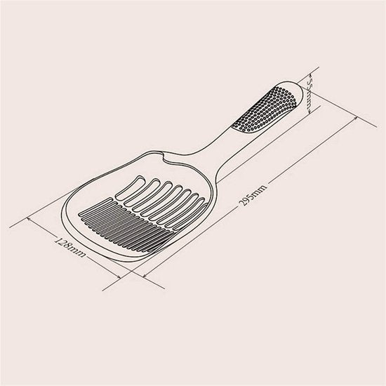 Kattenbakschep – Lange Steel – Ergonomisch – Wasbaar – Voor Katten & Kleine Huisdieren-Kattenbakschep-Ilumina Benelux