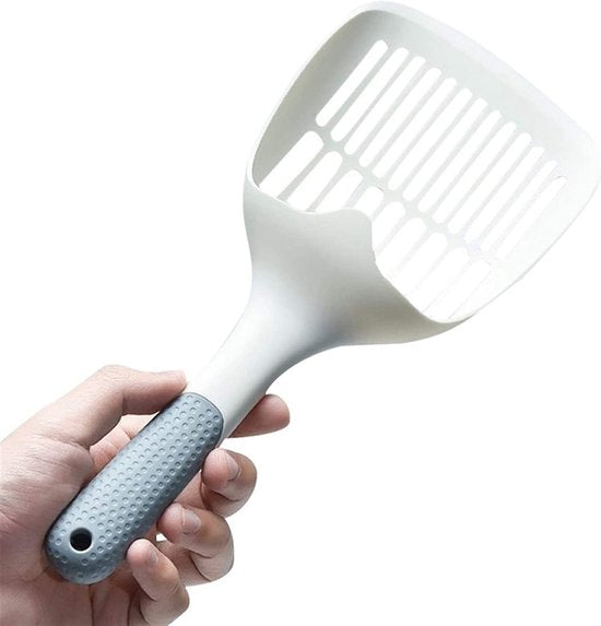 Kattenbakschep – Lange Steel – Ergonomisch – Wasbaar – Voor Katten & Kleine Huisdieren-Kattenbakschep-Ilumina Benelux